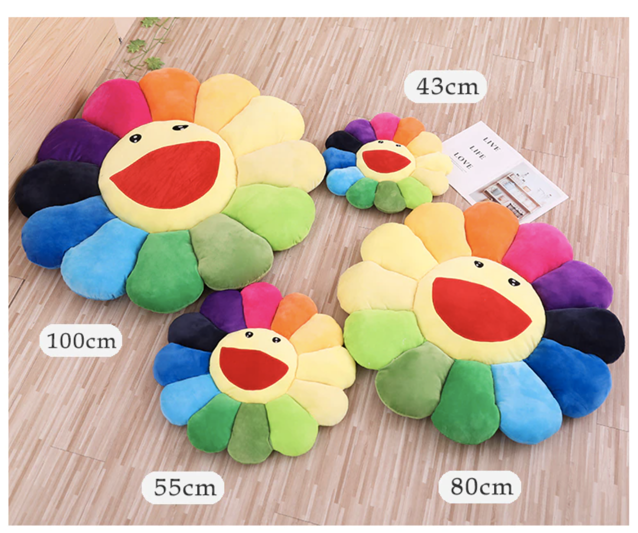 omgkawaiii 🍹 Other Plushies Colorful Sunflower Plush Pillow
