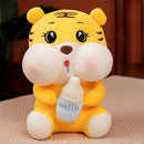 omgkawaiii Yellow / 70cm Tiger Hug baby bottle Plush Toy